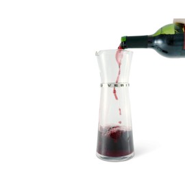 Vagabond House Medici Pewter Band (In Vino Veritas) Wine Carafe/Decanter 10 inches Tall 28 oz