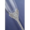 Jozen Gift Champagne Flutes - Crystal Glass Metal Base With