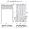 eachope Stall White No Hook Waffle Weave Shower Curtain with