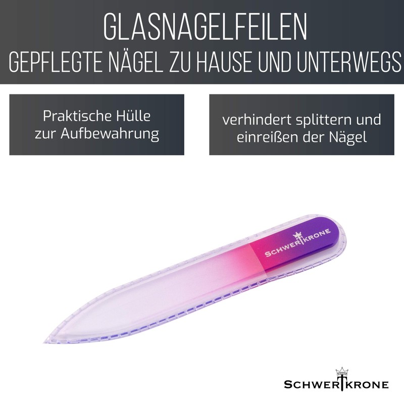 Schwertkrone Crystal Glass Nail File Original from the Czech Republic