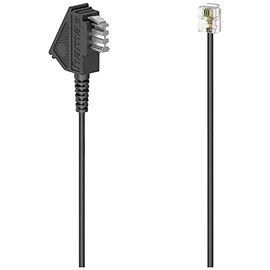 Hama Telephone Cable TAE-F Plug to Modular Plug 6p4c 10 m Black