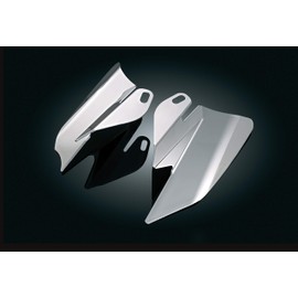 Kuryakyn 1196 Motorcycle Accessory: Heat Deflector Saddle Shields for 2008 Harley-Davidson Touring Motorcycles, Reflective Smoke, 1 Pair