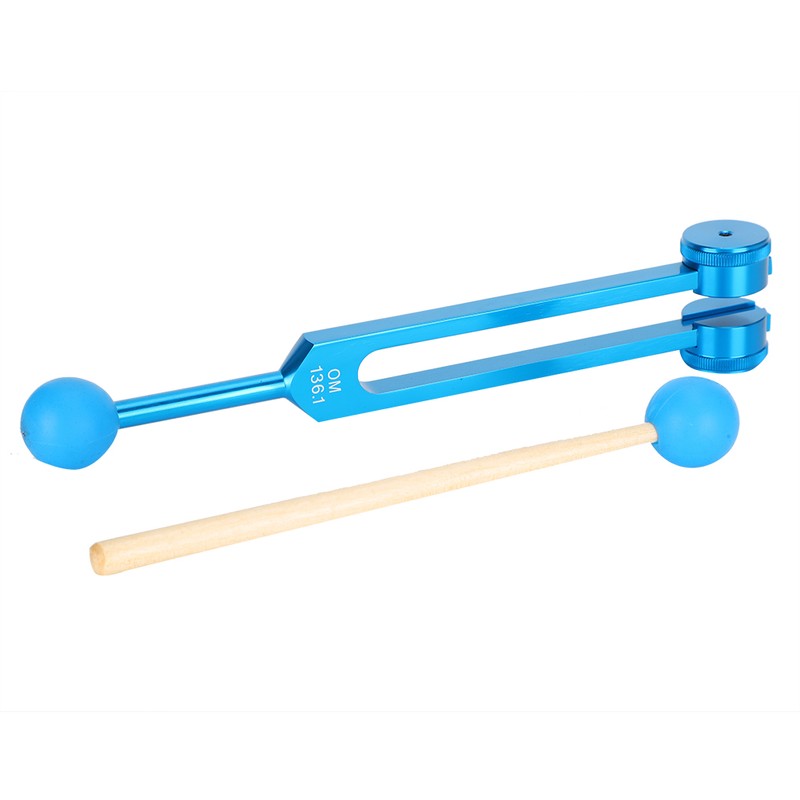 136.1HZ Aluminum Alloy Tuning Fork Wood Hammer Ball Sound Healing