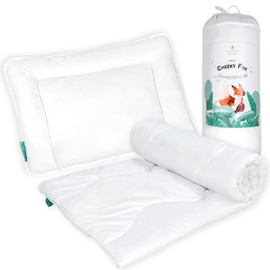 FAM' Home Baby Duvet and Pillow Set, Cheeky Fox, Children's Duvet 90 x 120 cm and 40 x 60 cm Pillow, Oeko-Tex Standard 100 Certified, Anti-Allergy Option, Suitable for 70 x 140 cm Beds