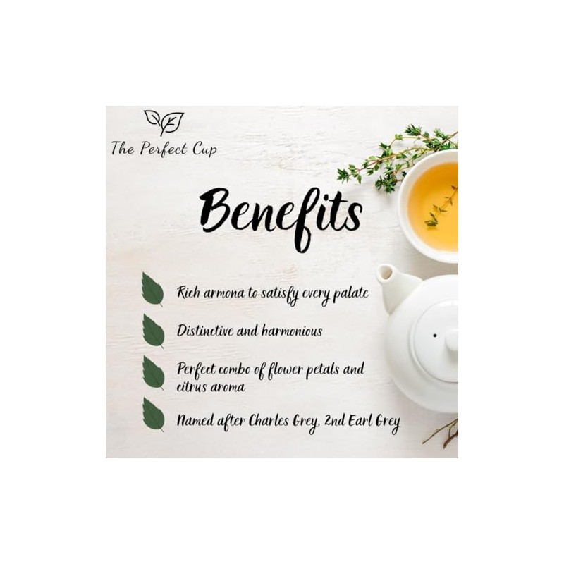 Earl Grey Blue Flower Loose Leaf Tea, Bergamot Oil, Resealable