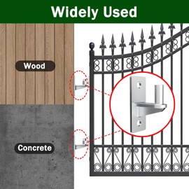 Fixirons 2 Pack Wall Mount Heavy Duty Gate Hinges Cast Gate Hinges Steel Wall Mount Gate Hinge Durable Wall Plate Hinges Fence Post Link Gate Hinge Chain Link Fence Hinge with 5/8'' Hinge Pin