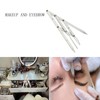 Eterspr Eyebrow Ruler, Silver Cut, Stainless Steel Eyebrow Measuring Ruler,