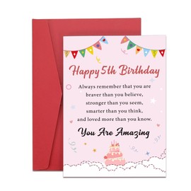 5th Birthday Cards for Kids Girls Christmas Cards Gifts for 5 Year Old Girls Christmas Gift Ideas Stocking Stuffers for Kids Teens Gifts for 5 Year Old Girls Gift 5 Year Old Girl Birthday Gift Ideas