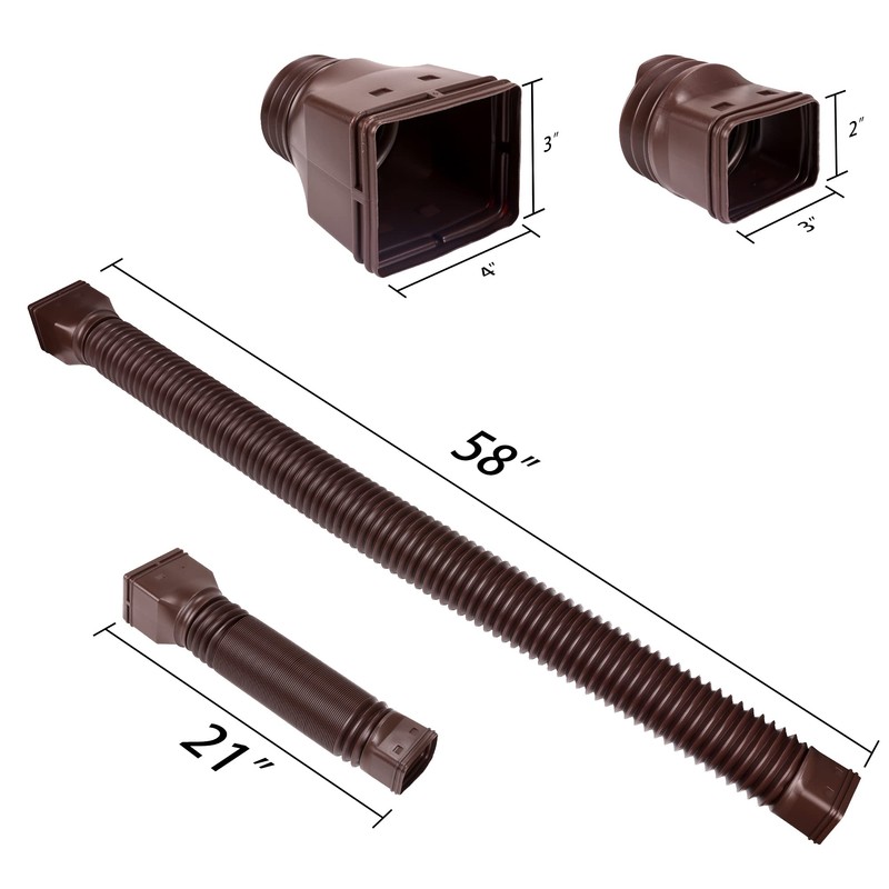 PXCAYFF 2 Pack Rain Gutter Downspout Extensions Flexible,Downspout Extender Diverter