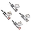 4pcs BA1403R Banana Plug,Locking Rhodium Plated Speaker Banana Connectors,Double Screw