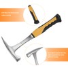 HARFINGTON Rock Hammer 19oz 11inch Pointed Tip Anti-Slip Shock-Proof Handle