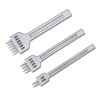 YUENTOEN 3Pcs Round Hole Row Punch, 2/4/6 Prong Pricking Iron