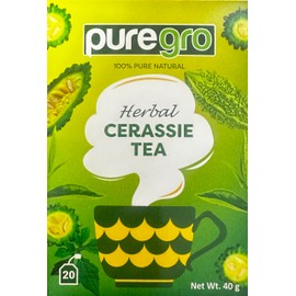 Puregro Herbal Cerassie Tea (20 Tea Bag) 40g | PACK OF 3 | 100% Pure Natural | CAFFEINE FREE.