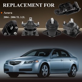 Engine Motor Mount & Trans Mount Replacement for 2004 2005 2006 Acura TL 3.2L, Engine Mount Set of 5 Replaces OE# A4526 A4527 A4517 A4544 A4524