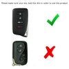 iJDMTOY Glossy Black TPU Key Fob Cover w/Button Cover Panel
