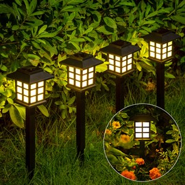 GIGALUMI Solar Outdoor Lights,12 Pack LED Solar Lights Outdoor Waterproof, Solar Walkway Lights Maintain 10 Hours of Lighting for Your Garden, Landscape, Path, Yard, Patio, Driveway