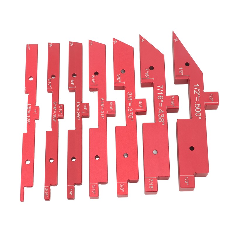 Router Table Setup Bars 7pcs Aluminum Setup Blocks Height Gauge