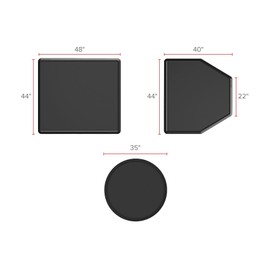 WeatherTech All-Purpose Mat - Multi-Use Mat for Everyday Living - 40" x 44" - Angled - Black (APM4044B)