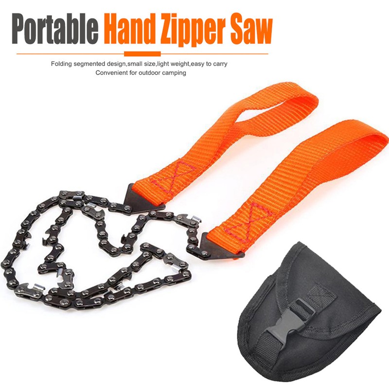 Pocket Chainsaw 26in Tree Limb Hand Rope Chain Saw 11
