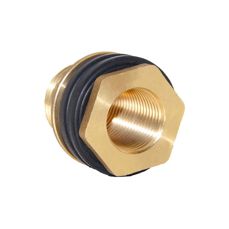 Joywayus 3/4" Female 1" Male Soild Brass Water Tank Connector