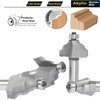 Akylin 4Pcs Wavy Edge Molding Router Bits,1/2" Shank,3/4",7/8",1-1/8",1-1/4" Cutting Height