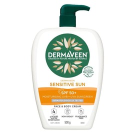 Dermaveen Buy DermaVeen Sensitive Sun SPF 50 Plus Face and Body Cream Pump Pack 500g Online