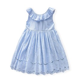 Simplee kids Baby Girl Dress Toddler Casual Dresses Summer Solid Color Floral Girl Clothes