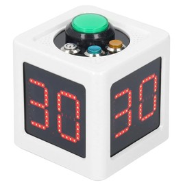 Snblzhef 4 Sided Wireless Chess Clock Countdown Stopwatch for Private Poker Chess Casinos White