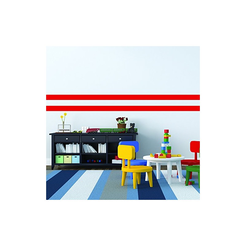 Borders Unlimited Red Simple Stripe