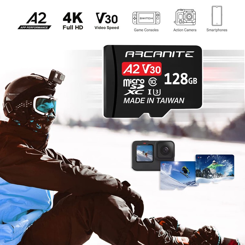 ARCANITE microSD Memory Card with Adapter 128 GB