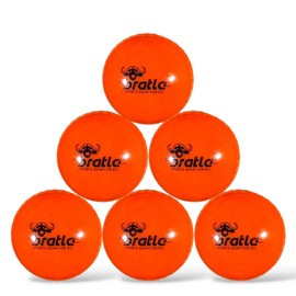 Bratla Wind Cricket Balls - Soft Training Practice Cricket Air Balls for Coaching Indoor & Outdoor - Blue Orange Neon/Yellow Pack of 6 (Orange)