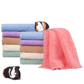 HIXNUG Guinea Pigs Blankets Guinea Pig Cage Liners Fleece Cage Liners Absorbent Guinea Pig Accessories Sleep Bedding Mats Pet Supplies (12)