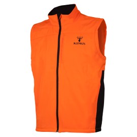 King's Camo Men's Standard Soft Shell Vest, Blaze Orange, 3X-Large, (KBZ425-BZ/DS-3XL)