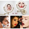 RECKODOR Wall Mount Makeup Mirror with Lights and Magnification, 1X