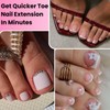 GlimightyX Toe Dual Forms for Polygel,140Pcs Poly Gel Toenail Forms