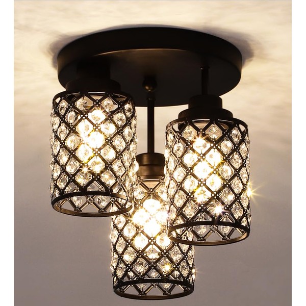 Ymlii Semi Flush Mount Ceiling Light, 3-Light Close to Ceiling