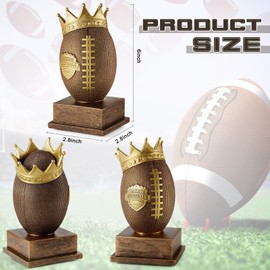 Quelay 6 Inch Tall Football Champion King Trophy for Football Sports Trophy Participation Winner Gift Goalpost Award