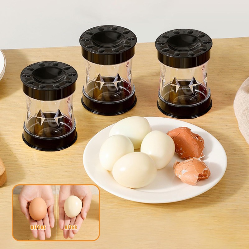 Zernblend Egg Slicer, Black Egg Opener, Egg Separator, Egg Peeler,