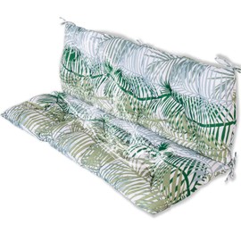 rlosqvee Replacement Cushions for Outdoor Swing, Waterproof Outside Bench Cushion with Backrest, 2/3 Seater Pad for Patio Backyard Porch Garden (Light Flower, 60x40in)