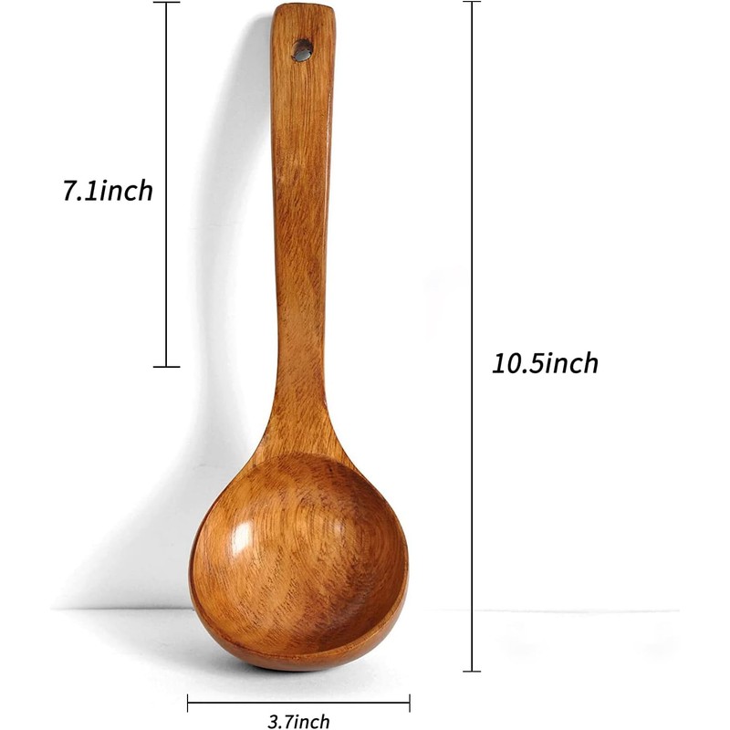 Wooden Ladle. Long Handle Ladle Utensils for Soup.Handmade for Kitchen