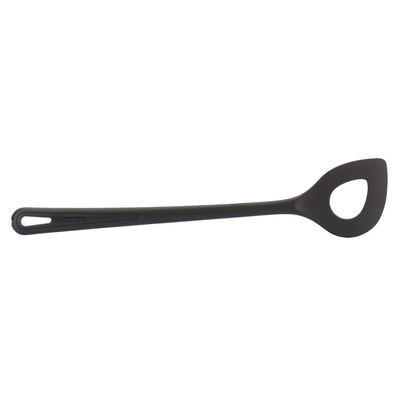 Westmark Pointed Hole Spoon/Cooking Spoon, Length: 30 cm, Gentle, Black,