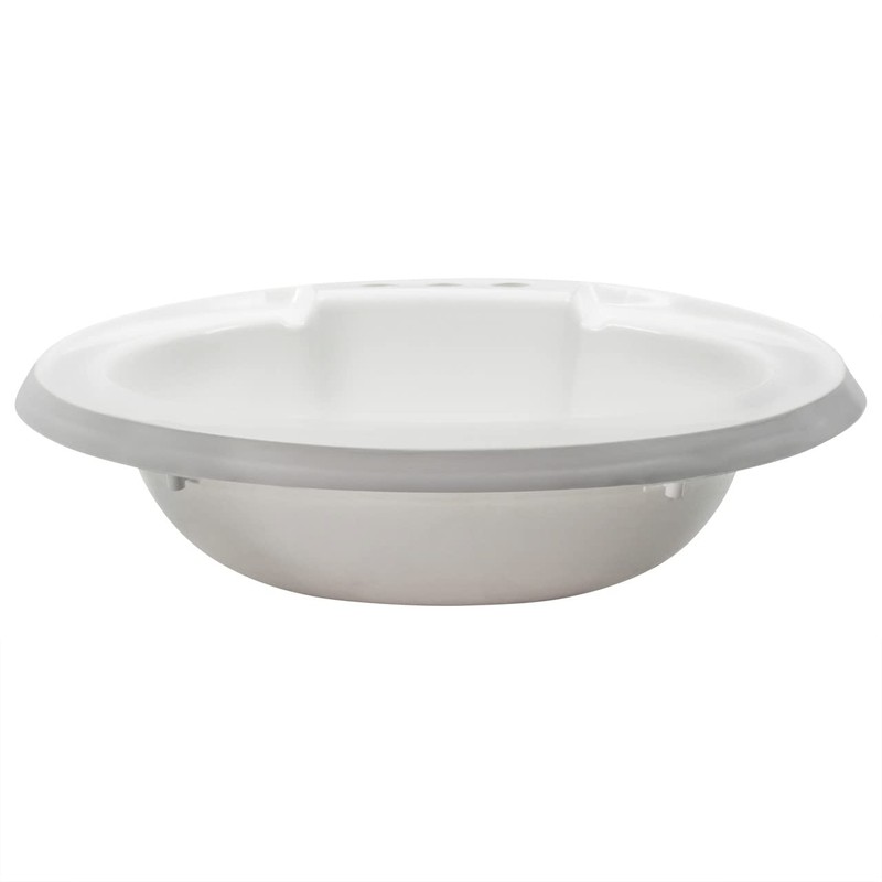 RecPro RV 20" x 17" Plastic Oval Bathroom Sink |