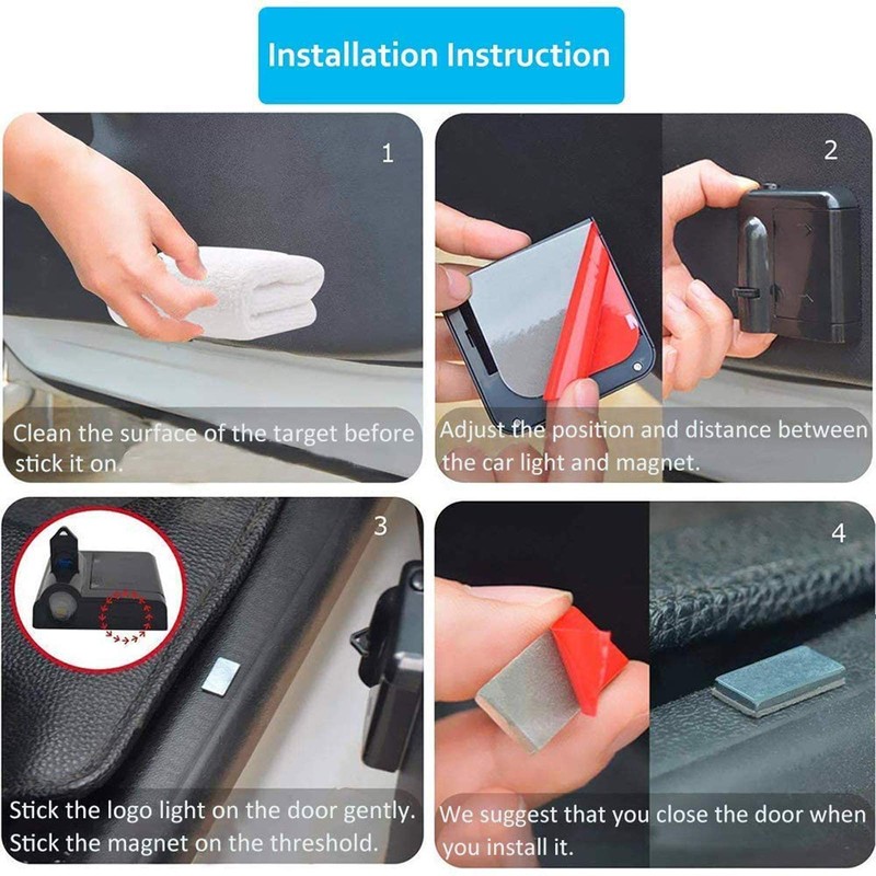 Liuzhi 2Pcs Car Door Projector Logo Light for Blessed Cross