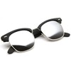 zeroUV - Premium Half Frame Horn Rimmed Sunglasses with Metal