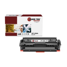 Laser Tek Services Compatible Toner Cartridge Replacement for 206A W2110A Works with HP Color Laserjet Pro M255dw M282 283fdw Printers (Black, 1 Pack) - 1,350 Pages