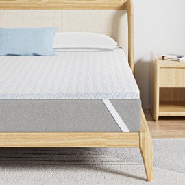 Maxzzz Mattress Topper Queen Size, 3 Inch Gel Memory Foam Mattress Topper with Cover Pressure Relief Soft Bed Topper, Non-Slip Design with Removable & Washable Cover, CertiPUR-US and Oeko-TEX
