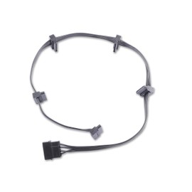 ELFJMZP 4 Pin Molex Male to 5x SATA Power Cable 62cm 18AWG Tinned Copper - for PC/NAS/Server HDD/SSD Expansion