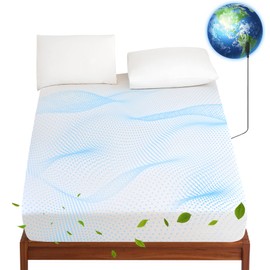 Levoo Grounding Sheets Full 90% Organic Cotton + 10% Pure Silver Fitted Grounded Sheet for Healthy Sleep Therapy Earth Connected Bed Sheet with Long Grounding Cord (White 54"x 75"x 16")