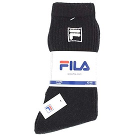 FILA Tennis Socks Pack of 3 Black Size 35-38, black