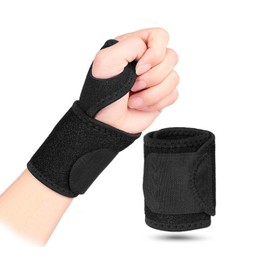 HPONEZJ Handgelenk Bandage Sport Handgelenkstütze Kompression Handgelenkbandage Verstellbar Gelenkbandage Atmungsaktiv Handbandage Handgelenk Stützbandage für Sehnenentzündung Gelenkschmerzen Schwarz